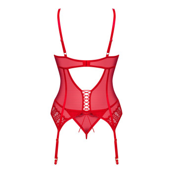 Корсет Obsessive Ingridia corset & thong XL/2XL
