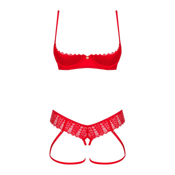 Комплект Obsessive Ingridia 2-pcs crotchless set XL/2XL