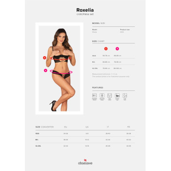 Комплект Obsessive Roxelia 2-pcs crotchless set XL/2XL