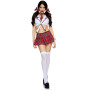 Костюм школьницы Leg Avenue Miss Prep School XL, топ, юбка, галстук, бантики