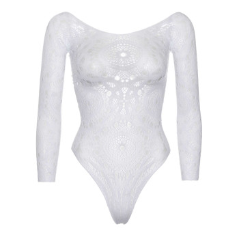 Боди Leg Avenue Snap crotch thong back teddy White M/L