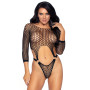 Боді Leg Avenue Top bodysuit with thong back Black