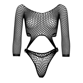 Боді Leg Avenue Top bodysuit with thong back Black