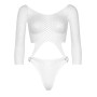 Боди Leg Avenue Top bodysuit with thong back White