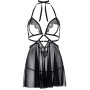 Пеньюар Leg Avenue Lace and mesh babydoll & panty Black S