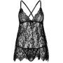 Пеньюар Leg Avenue Floral lace babydoll & string Black S
