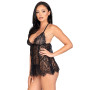 Пеньюар Leg Avenue Floral lace babydoll & string Black S