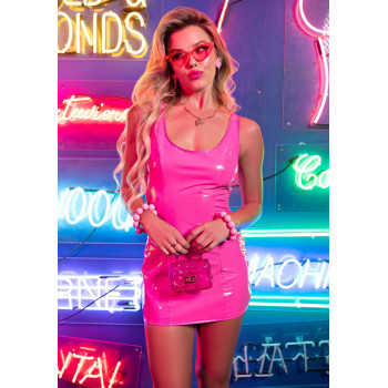 Сукня Leg Avenue Pink vinyl mini dress L