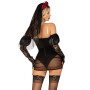 Эротический костюм черной невесты Leg Avenue Heartbreak Bride S