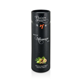 Массажное масло Plaisirs Secrets Exotic Fruits (59мл) с афродизиаками съедобное, подарочная упаковка