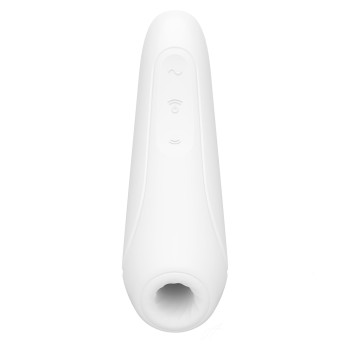 Вакуумный клиторальный стимулятор Satisfyer Curvy 1+ White с управлением через интернет