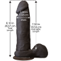 Фаллоимитатор Doc Johnson The Realistic Cock 8 inch Black - ULTRASKYN, Vack-U-Lock, диаметр 5,1см