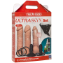 Набор для страпона Doc Johnson Vac-U-Lock Dual Density UltraSKYN Set, диаметр 3×4,5см