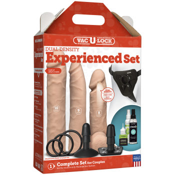 Набор для страпона Doc Johnson Vac-U-Lock Dual Density Experienced Set, диаметр 2×7см, 7,7см