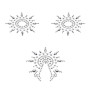 Пэстис из кристаллов Petits Joujoux Gloria set of 3 - Silver, украшение на грудь и вульву