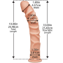 Фаллоимитатор Doc Johnson The D - Ragin D - 10 Inch Without Balls - ULTRASKYN, диаметр 3,8см