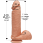 Фаллоимитатор Doc Johnson The D - Perfect D - 8 Inch With Balls - ULTRASKYN, диаметр 5,1см