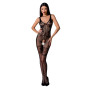 Бодистокинг Passion BS069 black, комбинезон, имитация чулок и боди