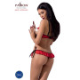 Комплект белья CHERRY SET OpenBra red S/M - Passion Exclusive: открытый лиф, трусики-юбочка