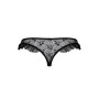 Трусики з оборками DONIA THONG black S / M - Passion Exclusive