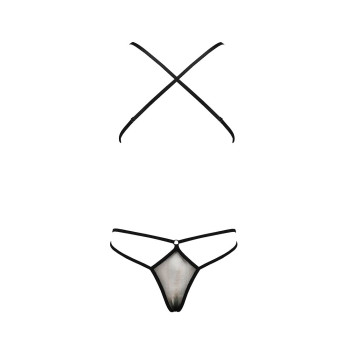Боді монокіні з декольте ERZA BODY black S/M - Passion