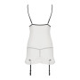Сорочка прозора з пажами ORIHIME CHEMISE white S/M - Passion, трусики, стрепи