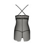 Прозора сорочка приталена QUENTRIS CHEMISE black L/XL - Passion Exclusive, трусики