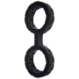 Наручники з силікону Doc Johnson The Cuffs Large - Black, добре тягнуться, для рук і для ніг