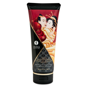 Їстівний масажний крем Shunga Kissable Massage Cream – Sparkling Strawberry Wine (200 мл)