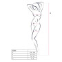 Бодистокинг Passion BS046 red, комбинезон с имитацией чулок