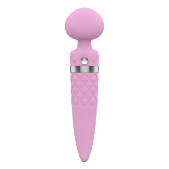 Вібромасажер 2в1 PILLOW TALK - Sultry Pink, класичний масажер і вібратор з ротацією, підігрів