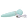 Вибромассажер 2в1 PILLOW TALK - Sultry Teal, классический массажер и вибратор с ротацией, подогрев