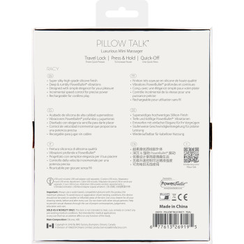Роскошный вибратор Pillow Talk - Racy Teal с кристаллом Сваровски для точки G, подарочная упаковка