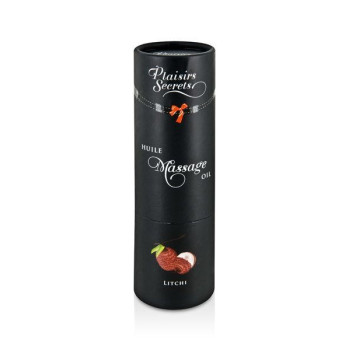 Масажна олія Plaisirs Secrets Litchi (59 мл) з афродизіаками, їстівна, подарункове паковання