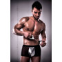 Розпродаж!!! Чоловічі шорти з блискучим гульфіком Passion 002 SHORT black L/XL