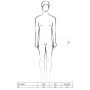 Распродажа!!! Мужское боди с очень глубоким декольте Passion 011 BODY black S/M