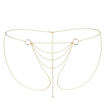 Цепочка-трусики Bijoux Indiscrets Magnifique Bikini Chain – Gold, украшение для тела