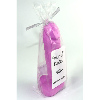 Крафтовое мыло-член с присоской Чистый Кайф Violet size M, натуральное