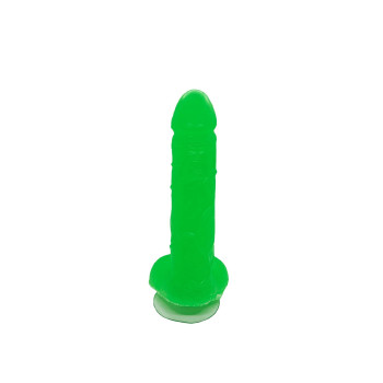 Крафтовое мыло-член с присоской Чистый Кайф Green size L, натуральное
