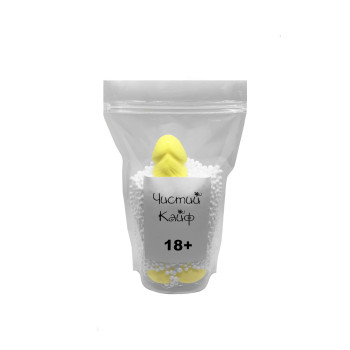 Крафтовое мыло-член с присоской Чистый Кайф Yellow size L, натуральное