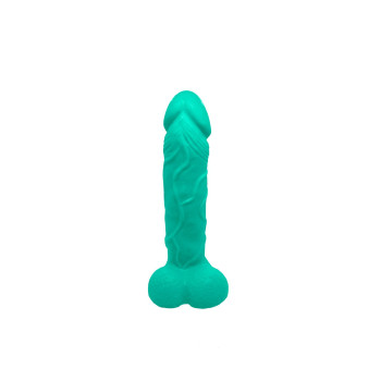 Крафтовое мыло-член с присоской Чистый Кайф Turquoise size L, натуральное