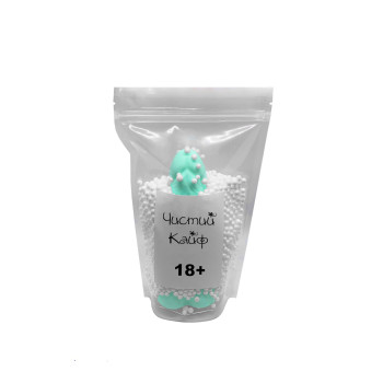 Крафтовое мыло-член с присоской Чистый Кайф Turquoise size L, натуральное