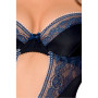 Розпродаж!!! Корсет із пажами GISELE CORSET black S/M — Passion Exclusive, трусики