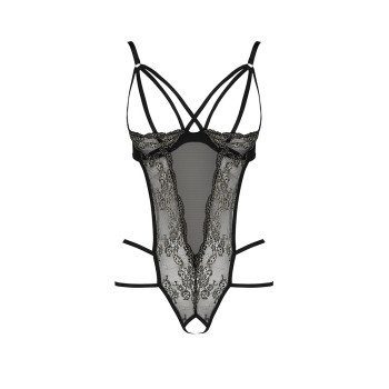 Распродажа!!! Боди монокини с открытой грудью VALERY BODY black XXL/XXXL - Passion Exclusive