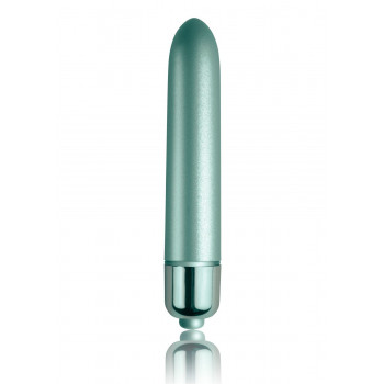 Вибропуля Rocks Off RO-90mm Touch of Velvet Aqua Lily матовая, 10 режимов работы, на батарейке