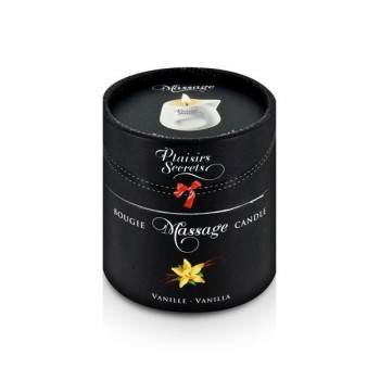 Масажна свічка Plaisirs Secrets Vanilla (80 мл) подарункове паковання, керамічний посуд