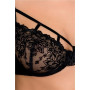 Комплект білизни HAYA SET black XXL/XXXL - Passion Exclusive: стрінги, ліф, пояс для панчох