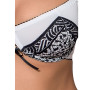 Розпродаж!!! Комплект білизни SUELO SET white XXL/XXXL — Passion: ліф, стрінги, пояс для панчіх