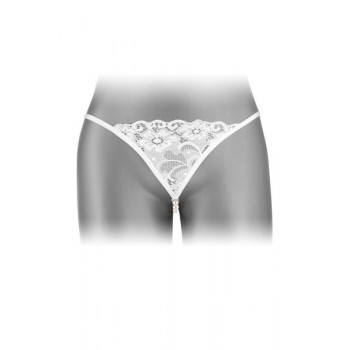 Трусики-стрінги з перлинною ниткою Fashion Secret VENUSINA White