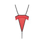 Боді з високим вирізом стегна AKITA BODY red S/M - Passion Exclusive
